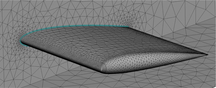 A curved high-order mesh around a NACA0012 aerofoil